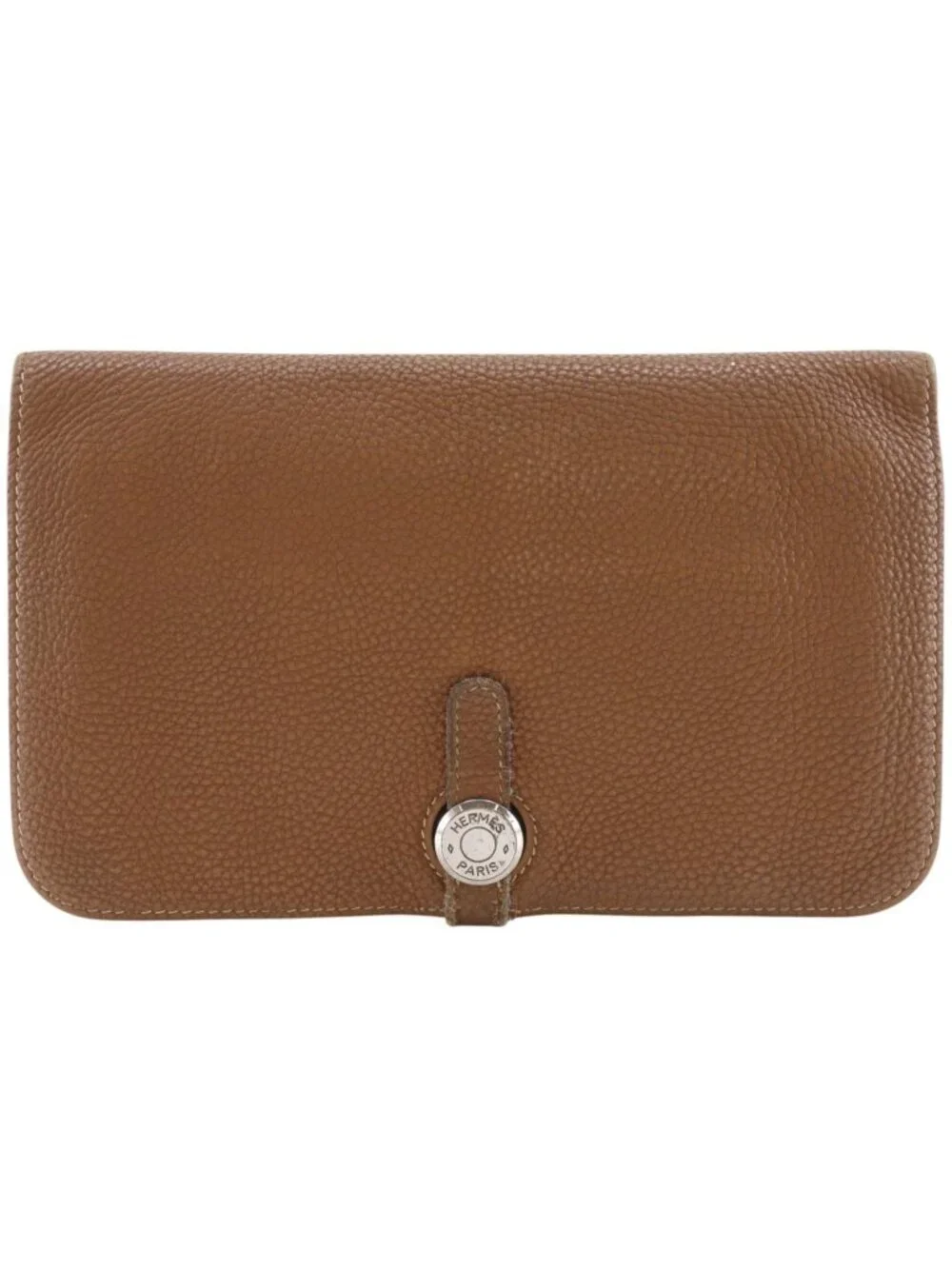 Hermes Dogon Taurillon Clemence Gold Brown I Wallet